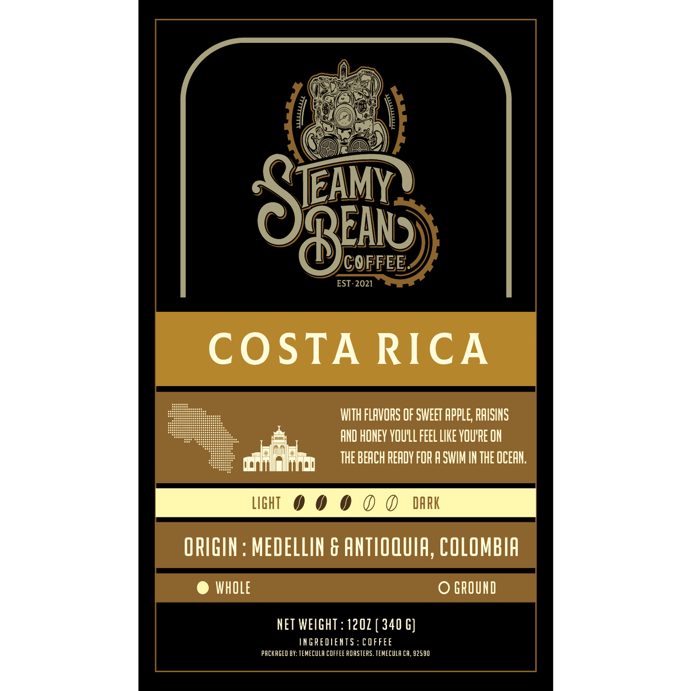 Steamy Bean Single Origin Costa Rica
