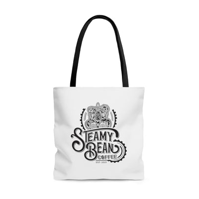 Steamy Bean Tote Bag-Black Logo