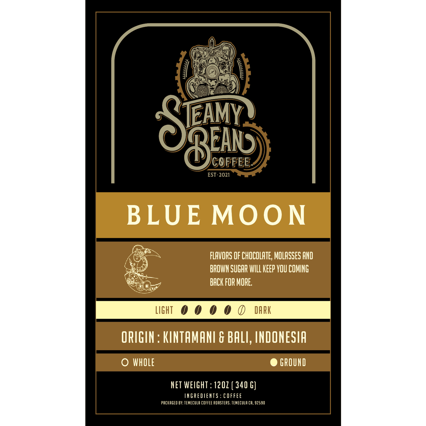 Steamy Bean Single Origin Blue Moon