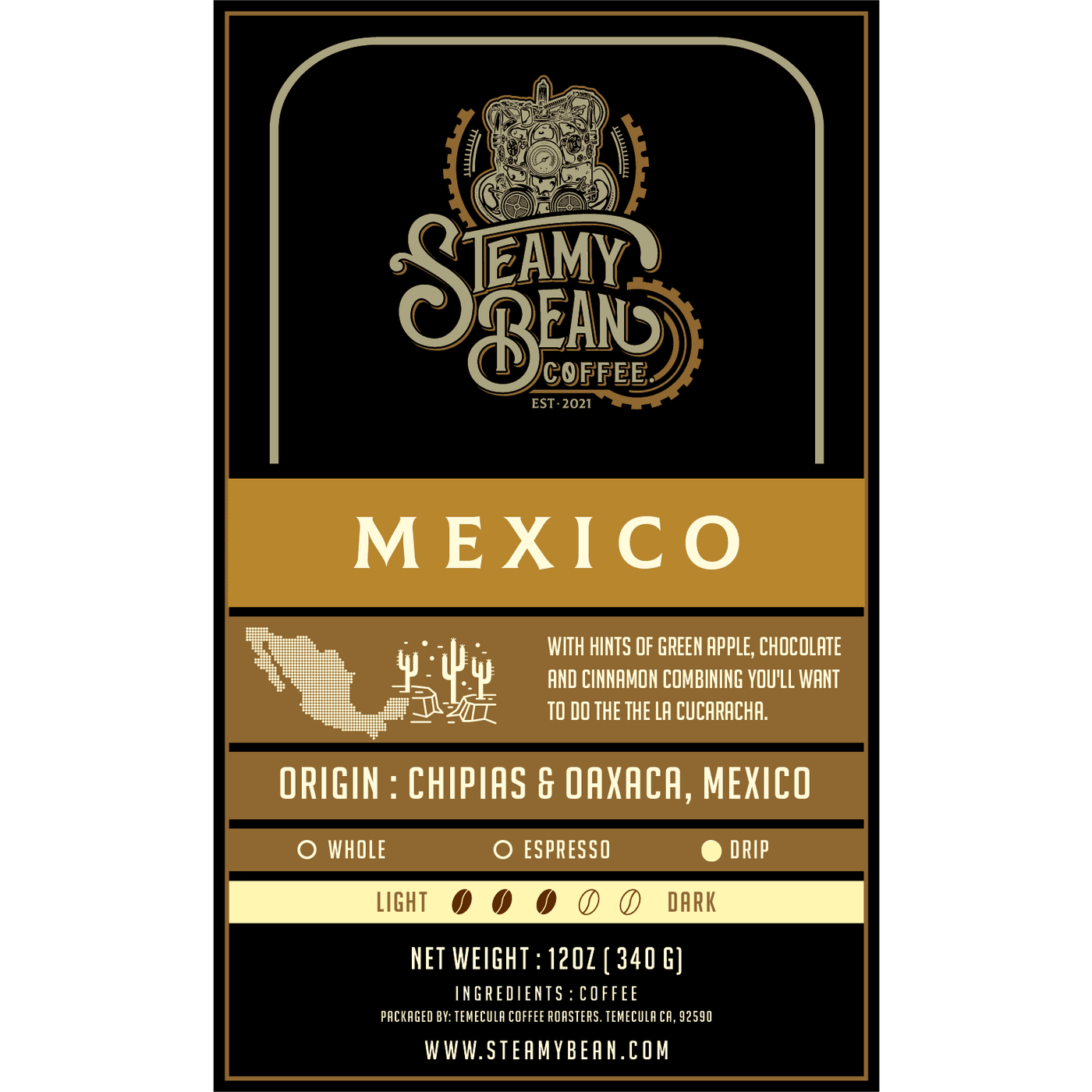Steamy Bean Single Origin Mexico