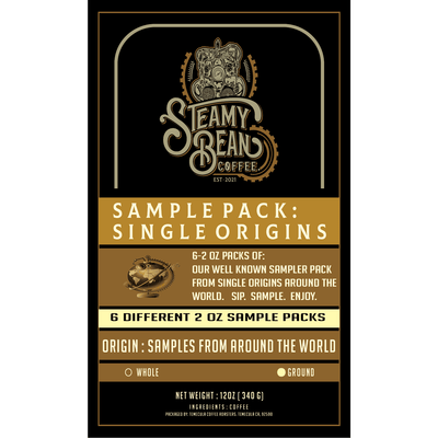 Single Origin Steamy Bean Coffee Sampler Pack